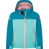 TROLLKIDS Telemark wasserdichte Kinder Outdoor Jacke mit Kapuze blau 152