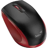 Genius Computer Technology NX-8006S, Beidhändig, BlueEye, RF Wireless, 1200 DPI, Schwarz, Rot