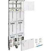 Hager ZK5L4Z Komplettfeld,universZ,4ZP,3-Pkt.,mit ZSK,1350x500mm,2-feld.,Ausf. Lux, 16mm2