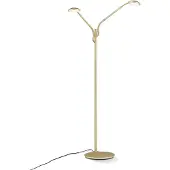 Orion LED-Stehleuchte Cobra, zweiflammig, messing-matt