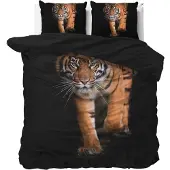 Royal Textile Sleeptime Tiger icon Schwarz 240 x 200/220 cm