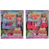 Simba 105738060, Mehrfarben, Weiblich, Mädchen, 3 Jahr(e), Sichtverpackung, Babytrage, Puppenkleid, Schuhe