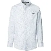 Pepe Jeans für Herren. PM308826 Anson Hemd weiß (XXL), Lässig, Baumwolle, Langarm