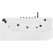 Beliani Whirlpool-Badewanne 170 x 80 cm rechteckig Sichtfenster Farblichttheraphie Modern