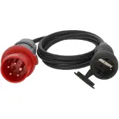 Brennenstuhl CEE-Adapterkabel Professional, 1,5m ölbeständig, IP44, 400V, Baustelleneinsatz, grau/schwarz