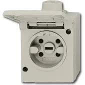 Busch Jaeger BJ Perilex AP Schuko 2064AG grau IP44