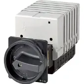 Eaton 094661 Hauptschalter, T5, 100 A, Zwischenbau, 7 Baueinheit(en), 14-polig, HALT-Funktion, mit schwarzem Drehgriff und Sperrkranz