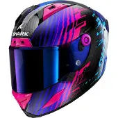 Shark Aeron Edgy Carbon Helm, carbon/violett/blau, S
