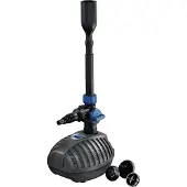 Oase Aquarius Fountain Set Classic 3000 E - Wasserspielpumpen-Set, Teichpumpe, energiesparende Springbrunnenpumpe, Fontänenpumpe, Schwarz