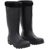 vidaXL Regenstiefel mit abnehmbaren Socken Größe 43 PVC schwarz