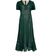 Apricot Midikleid Damen grün strukturiert, 36 795177-0001-00360
