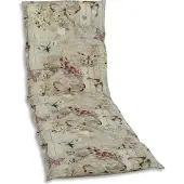 GO-DE Liegenauflage , rosa (creme, braun, rose), B:190cm H:5,5cm T:60cm, Bezug: 65% Polyester, 35% Baumwolle, Polsterauflagen, Liegenauflage