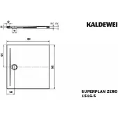 Kaldewei SUPERPLAN ZERO 1516-5, Duschwanne mit Wannenträger extraflach, 80x80cm, 351647982676, Farbe: Schwarz Matt 100 mit Secure Plus