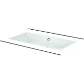 Bette BetteLoft Unterbau-Waschtisch, rechteckig, ohne Hahnloch, mit Überlauf, 740x386x100mm, A231-000mUeL