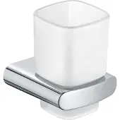 Keuco ELEGANCE Glashalter, Echtkristallglas mattiert, verchromt, 11650019000