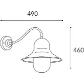 MORETTI Außenwandlampe Campanula 2093 Messing antik Tiefe 49 cm IP44