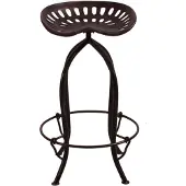 SIT Möbel Barhocker | aus einem recycelten Traktorsitz | Gestell Metall schwarz | B 47 x T 47 x H 79 cm | 01054-23 | Serie THIS & THAT