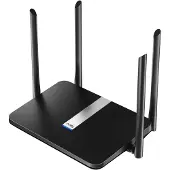 Cudy X6, Wi-Fi 6 (802.11ax), Dual-Band (2,4 GHz/5 GHz), Ethernet/LAN, Schwarz, Tabletop-Router
