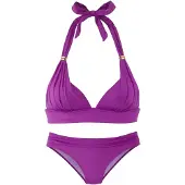 LASCANA Triangel-Bikini "Toni" mit goldfarbenen Accessoires