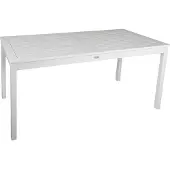 Garden Pleasure Gartentisch "MALMÖ", weiß (weiß, weiß, weiß, weiß, weiß, weiß, weiß), B:165cm H:75cm T:80cm, Tische, Gartentisch, BxTxH: 165x80x75 cm