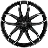 Rial Lucca Alufelge 8x20 Zoll ET45 5x108 Schwarz front-poliert