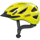 ABUS Stadthelm Urban-I 3.0 - Fahrradhelm mit Rücklicht, chirm und Magnetverschluss - für Damen und Herren - Gelb, Größe L (56-61 cm)