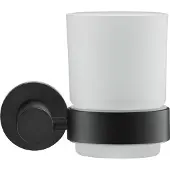 Duravit D-Code Zahnputzbecher, wandhängend, rechts, 0099204600, Farbe: Schwarz Matt