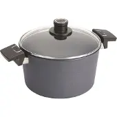 Woll Diamond Concept Pro Kochtopf mit Glasdeckel, Induktion, Spülmaschinenfester Topf aus handgegossenem Schmiedeguss, 1 Topf, Durchmesser: 24 cm