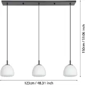 Eglo Hängelampe für das Esszimmer Balmes 3x Opalglas