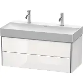 Duravit Waschtischunterbau XSQUARE 397x984x460mm flannel grey seidenmatt