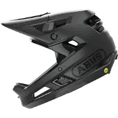 ABUS Fullface-Helm AirDrop MIPS - MTB: Downhill, Freeride und Enduro - Mountainbike-Helm mit optimierter Belüftung und Ambient Sound Channel - für Erwachsene, Schwarz, /M , Größe S|M (52-58 cm)