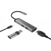 Natec Fowler Slim, Kabelgebunden, USB 3.2 Gen 1 (3.1 Gen 1) Type-C, Schwarz, Chrom, 5 Gbit/s, Acrylnitril-Butadien-Styrol (ABS), Aluminium, USB