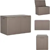 vidaXL Garten-Aufbewahrungsbox 180 L Braun PP Rattan - Gartenboxen
