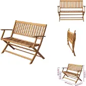 vidaXL Gartenbank 120 cm Massivholz Akazie - Gartenbänke
