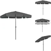 vidaXL Strandschirm Anthrazit 200x125 cm - Sonnenschirme & Sonnenschutze