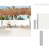 vidaXL Seitenmarkise Ausziehbar Creme 180x1200 cm - Sonnenschirme & Sonnenschutze
