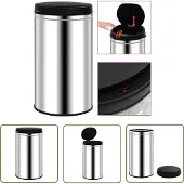 The Living Store Automatischer Sensor-Mülleimer 60 L Edelstahl