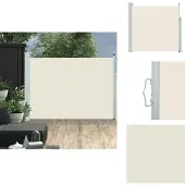 vidaXL Ausziehbare Seitenmarkise 100×500 cm Creme - Sonnenschirme & Sonnenschutze