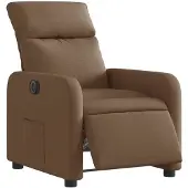vidaXL Relaxsessel Elektrisch Braun Stoff
