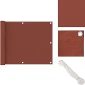 vidaXL Balkon-Sichtschutz Terracotta-Rot 75x500 cm Oxford-Gewebe - Sonnenschirme & Sonnenschutze