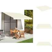 vidaXL Markisenbespannung Creme 4x3,5 m - Markisen