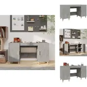 vidaXL Schreibtisch Betongrau 140x50x75 cm Holzwerkstoff - Schreibtische