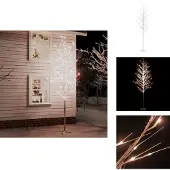 vidaXL LED-Birke Warmweiß 672 LEDs 400 cm - Weihnachtsbäume