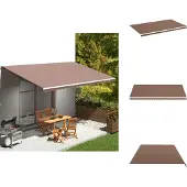 vidaXL Markisenbespannung Braun 6x3,5 m - Markisen
