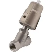 Tameson G1'' PTFE 16bar NO Schrägsitzventil Edelstahl/Messing AL2