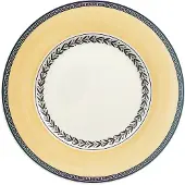 Villeroy & Boch Frühstücksteller "Frühstücksteller Audun Fleur ø 21,6 cm weiß-grau-gelb", bunt (weiß, grau, gelb), Speiseteller, Frühstücksteller