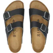 Birkenstock Arizona Herren-Pantoletten in Schwarz – weite Passform