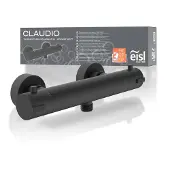 Eisl CLAUDIO Thermostat Duscharmatur, Schwarz matt