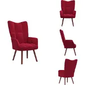 vidaXL Relaxsessel Weinrot Samt - Sessel