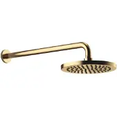 Dornbracht Regenbrause mit Wandanbindung, Ø 220mm, flowReduce, 28648970-28, Farbe: Messing gebürstet